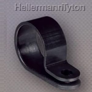 ヘラマンタイトン ナイロンクリップ 耐候グレード 屋外用 黒 固定時の内径φ4.5mm 100個入 AB-3N-W