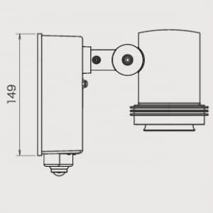 岩崎電気 【生産完了品】屋外スポットライト センサ付 防雨形 黒色 E26口金 100V専用器具 ランプ別売 屋外スポットライト センサ付 防雨形 黒色 E26口金 100V専用器具 ランプ別売 ESP18003/BK 画像2