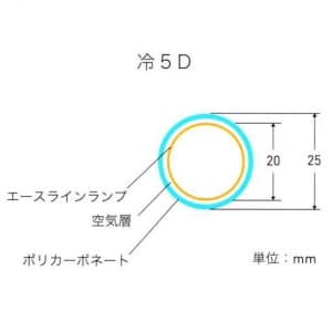 DNライティング 【在庫限り】【受注生産品】コールドケースランプ 冷5D T6 ランプ長:1818mm 白色 色温度:4200K 【受注生産品】コールドケースランプ 冷5D T6 ランプ長:1818mm 白色 色温度:4200K FLR1818T6Wレイ5D 画像3