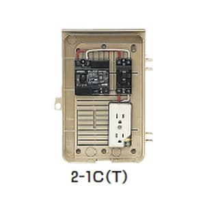 未来工業 屋外電力用仮設ボックス 漏電しゃ断器・分岐ブレーカ・コンセント内蔵 ELB組込品 屋外電力用仮設ボックス 漏電しゃ断器・分岐ブレーカ・コンセント内蔵 ELB組込品 2-1CT 画像2