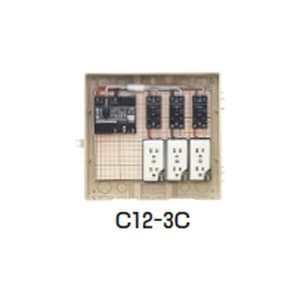 未来工業 屋外電力用仮設ボックス 漏電しゃ断器・分岐ブレーカ・コンセント内蔵 ELB組込品透明蓋 屋外電力用仮設ボックス 漏電しゃ断器・分岐ブレーカ・コンセント内蔵 ELB組込品透明蓋 C12-3C 画像2