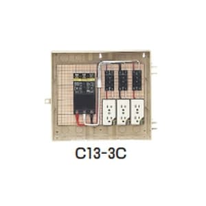 未来工業 屋外電力用仮設ボックス 漏電しゃ断器・分岐ブレーカ・コンセント内蔵 ELB組込品透明蓋 屋外電力用仮設ボックス 漏電しゃ断器・分岐ブレーカ・コンセント内蔵 ELB組込品透明蓋 C13-3C 画像2