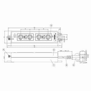 明工社 OA用ニコニコタップ 4コ口 引掛4 コード3m 接地プラグ付 OA用ニコニコタップ 4コ口 引掛4 コード3m 接地プラグ付 MR7327T3 画像2