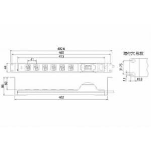 MR7735TJ3 明工社 ブレーカ搭載形 24コ口抜け止め接地コンセント 20A