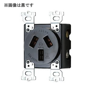 明工社 【受注生産品】3P 30A 埋込コンセント 30A 250V 白 MU2814WW