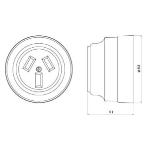 明工社 3P 30A コンセント 30A 250V 3P 30A コンセント 30A 250V MR2708 画像2