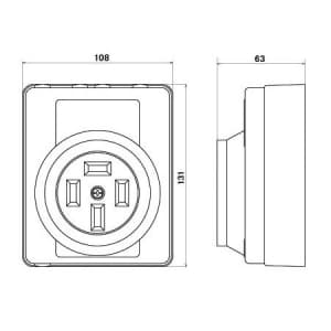 明工社 接地 3P 50A コンセント 50A 250V 接地 3P 50A コンセント 50A 250V MR2739 画像2