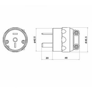 明工社 2P 20A プラグ 3M端子 20A 250V 2P 20A プラグ 3M端子 20A 250V MP2561 画像2