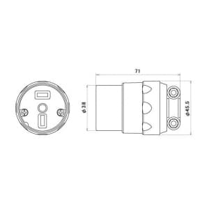 明工社 2P 20A コネクターボデー 3M端子 20A 250V  MC2639 画像2