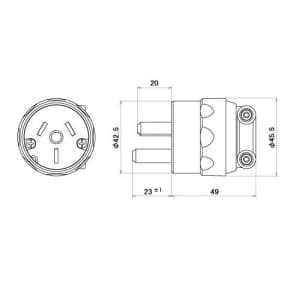 明工社 3P 20A プラグ 3M端子 20A 250V 3P 20A プラグ 3M端子 20A 250V MP2562 画像2