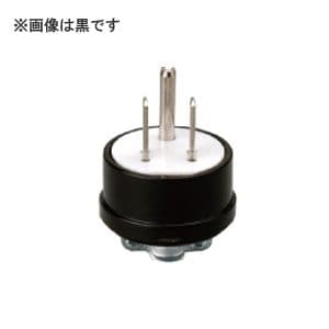 明工社 15A 125V 接地プラグ グリップ付 白 ME2592W