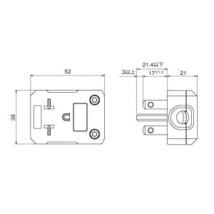 明工社 【販売終了】15A 250V 接地 L形プラグ 平形コード用  ME7021T1 画像2