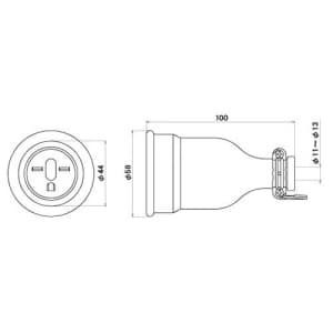 明工社 15A 250V 接地防水コネクターボデー セフティーワッシャ付 15A 250V 接地防水コネクターボデー セフティーワッシャ付 ME2628-N 画像2