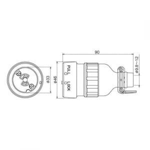 明工社 2P 15A 引掛防水コネクターボデー 15A 125V 2P 15A 引掛防水コネクターボデー 15A 125V MH2630 画像2