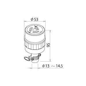 明工社 3P 20A 引掛ゴムコネクターボデー 20A 250V 3P 20A 引掛ゴムコネクターボデー 20A 250V MH2649 画像2