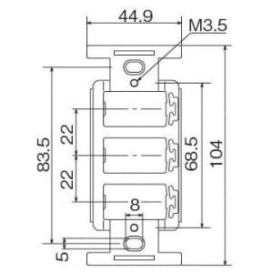 明工社 【生産完了品】取付金具 3コ用  MU6662 画像2