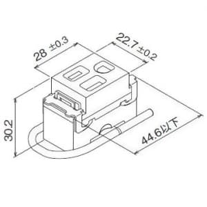 明工社 ML接地コンセント 接地リード線付 15A 125V 赤 ML接地コンセント 接地リード線付 15A 125V 赤 ML1214R-1 画像2