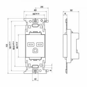 明工社 ML15A 250V 接地コンセント 接地リード線付 15A 250V 白 ML15A 250V 接地コンセント 接地リード線付 15A 250V 白 ML1224W-1 画像2