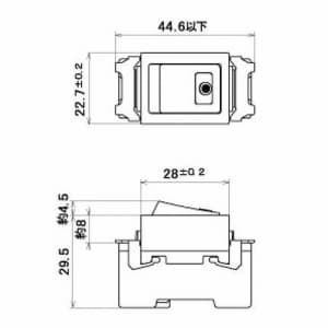 明工社 MLオフライトスイッチ 片切 15A 100V用  ML1311W 画像2