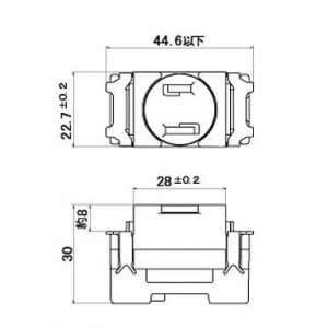 明工社 ML扉付コンセント 15A 125V ML扉付コンセント 15A 125V ML1221W 画像2