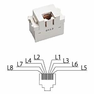 明工社 【生産完了品】ML情報用コンセント 8極8心用 WUK-8