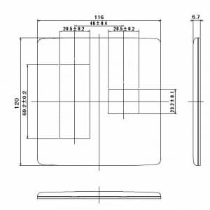 明工社 MLエレガントプレート 4コ用 (3+1) MLE1024-31