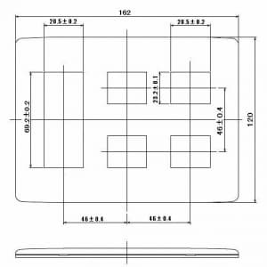 明工社 【生産完了品】MLエレガントプレート 7コ用 (3+2+2) MLD1037-322