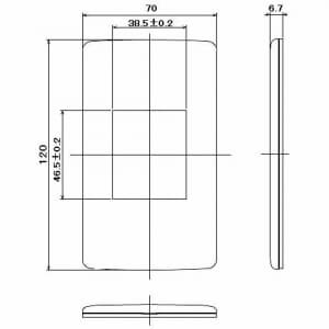 明工社 【生産完了品】MLエレガントプレート 角形コンセント用 MLD1011-L