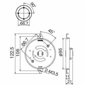 明工社 【生産完了品】MLコンセント付埋込引掛 シーリング チョコ 6A 125V  MJ2442 画像2