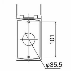 明工社 ML防滴プレート 1コ用 丸形コンセント φ35.5 ML1690