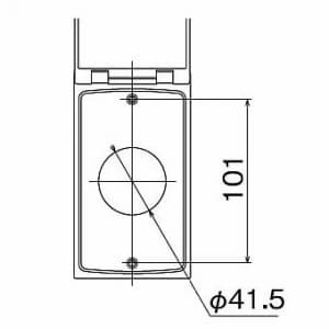 明工社 ML防滴プレート 1コ用 丸形コンセント φ41.5 ML1691