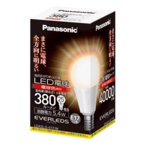 オーデリック LED電球 E17口金 電球色 25W相当 3個セット