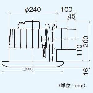 パナソニック 天井埋込形換気扇 《丸形天井埋込換気扇 まる天》 排気 低騒音形 樹脂製本体 ルーバーセットタイプ 角形・格子タイプ 埋込寸法:φ250mm 適用パイプ径:φ100mm 天井埋込形換気扇 [丸形天井埋込換気扇:まる天] 排気 低騒音形 樹脂製本体 ルーバーセットタイプ 角形・格子タイプ 埋込寸法:φ250mm 適用パイプ径:φ100mm FY-25MK1 画像2