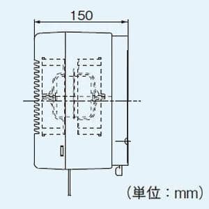 パナソニック 気調・熱交換形換気扇 壁掛形・1パイプ式 手動式シャッター 色=ホワイト 温暖地・準寒冷地用 気調・熱交換形換気扇 壁掛形・1パイプ式 手動式シャッター 色=ホワイト 温暖地・準寒冷地用 FY-12ZH1-W 画像3