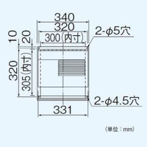 パナソニック 気調・熱交換形換気扇 専用部材 屋外フード テンレス製 FY-14ZT、ZLシリーズ用 気調・熱交換形換気扇 専用部材 屋外フード テンレス製 FY-14ZT、ZLシリーズ用 FY-HTX14 画像2