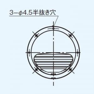 パナソニック 丸形パイプフード ステンレス製 ガラリ付 φ150用 丸形パイプフード ステンレス製 ガラリ付 φ150用 FY-MCX062 画像2