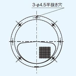 パナソニック 丸形パイプフード ステンレス製 防虫網付 φ75用 丸形パイプフード ステンレス製 防虫網付 φ75用 FY-MNX031 画像2