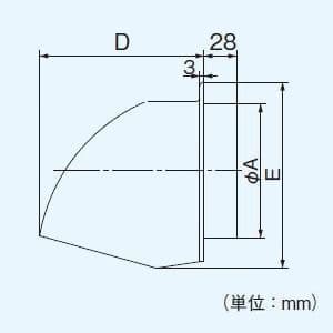 パナソニック パイプフード アルミ製 防鳥網付 φ100用 パイプフード アルミ製 防鳥網付 φ100用 FY-HDA04 画像3