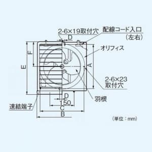 パナソニック インテリア形有圧換気扇 低騒音形 インテリアガードタイプ インテリア形有圧換気扇 低騒音形 インテリアガードタイプ FY-30LSG 画像3