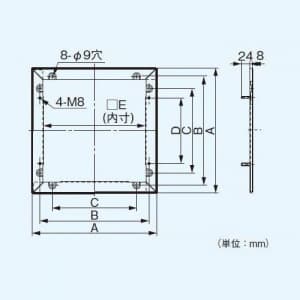 パナソニック 有圧換気扇 専用部材 取付枠 35cm用 ステンレス製 有圧換気扇 専用部材 取付枠 35cm用 ステンレス製 FY-KHX353 画像2