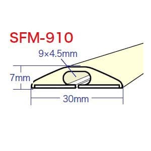 ジェフコム くるくるソフトモール 長さ1m×幅30mm×高さ7mm グレー SFM-910XGY