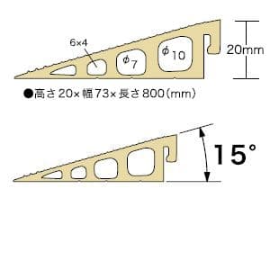 ジェフコム 段差モール ケーブル収納タイプ 高さ20mm×幅73mm×長さ800mm ブラウン 段差モール ケーブル収納タイプ 高さ20mm×幅73mm×長さ800mm ブラウン SSM-7320BN 画像2