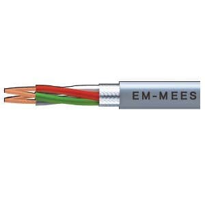 富士電線 エコ電線(マイクロホン用耐燃性ポリエチレンコード) 2心 0.5&#13215; 100m巻き 灰色 EM-MEES0.5×2C×100m