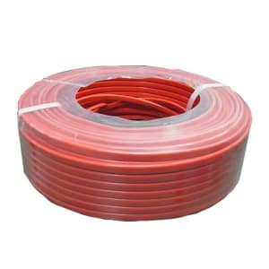 カラーVVFケーブル 600Vビニル絶縁ビニルシースケーブル平形 1.6mm 3心 100m巻 赤 VVF1.6×3C×100mアカ