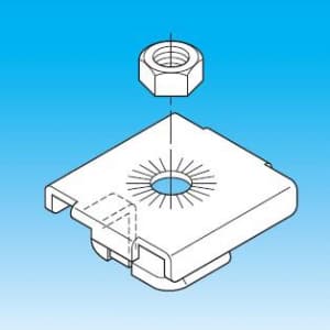 因幡電工 【生産完了品】チャンネル吊り金具 ワンタッチタイプ SCK-1