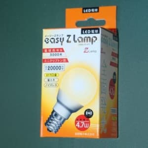 前田硝子 【販売終了】LED電球 《easyZ Lamp》 ミニクリプトン形 全面発光タイプ ガラス色:乳白 25W形相当 全光束240lm 電球色相当 E17口金  LDA5L・G・E17