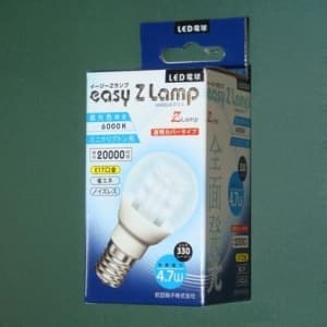 前田硝子 【販売終了】LED電球 《easyZ Lamp》 ミニクリプトン形 全面発光タイプ ガラス色:クリア 25W形相当 全光束330lm 昼光色相当 E17口金 LDA5D・G・E17・C