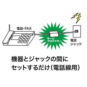 ジェフコム サージプロテクター モジュラータイプ 6極2芯 サージプロテクター モジュラータイプ 6極2芯 LSP-4000T 画像2