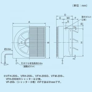 日本キヤリア(東芝) 一般換気扇:居間・事務所・店舗用 スタンダード格子タイプ 25cm 風圧式 壁スイッチ(別売) 一般換気扇:居間・事務所・店舗用(スタンダード格子タイプ) 25cm 風圧式 壁スイッチ(別売) VF-25S1 画像2