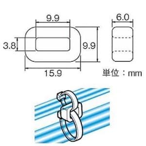 ヘラマンタイトン デュオリング 乳白 屋内用 使用インシュロックタイ:T120タイプまで 100個入 デュオリング 乳白 屋内用 使用インシュロックタイ:T120タイプまで 100個入 LOK04 画像2